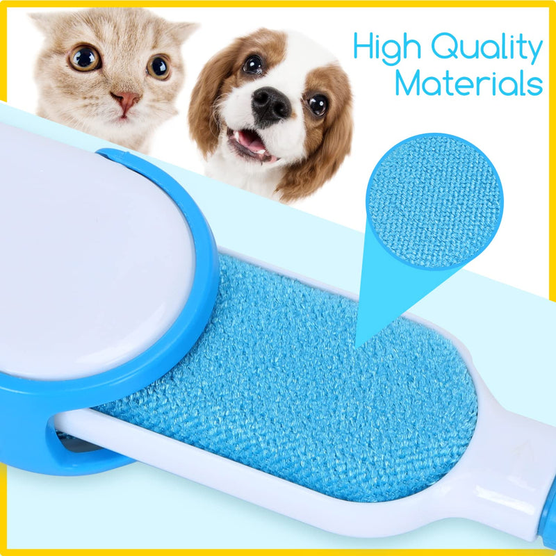 Nobleza lint brush animal hair, reusable lint roller, pet hair remover with extremely easy cleaning, self-cleaning pet hair remover for removing cat hair and dog hair Blue-1 - BeesActive Australia