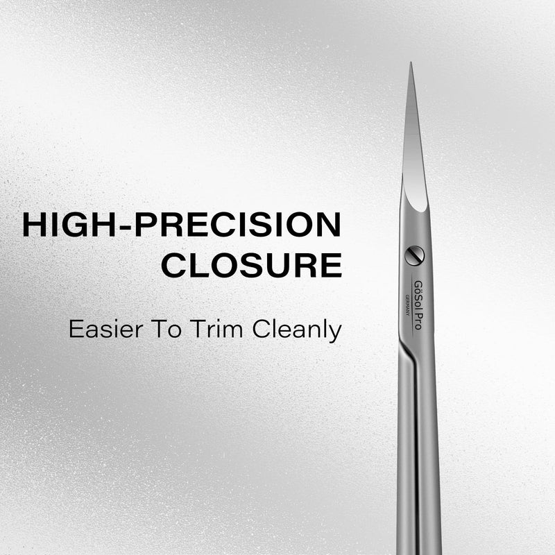 Cuticle Scissors Russian-Style Ultra Fine Curved Professional Cuticle Scissors 420 Stainless Steel, Precision Pointed Tip Grooming Scissors for Dead Skin; Eyebrow; Eyelash, Includes Leather Case - BeesActive Australia