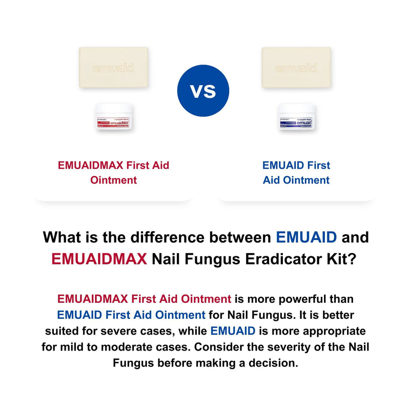 EMUAIDMAX Nail Fungus Eradicator Travel Kit - EMUAIDMAX Maximum Strength 0.5oz with Therapeutic Moisture Bar is also suitable for Cold Sores, Rashes, Psoriasis, Severe Boils and Bumps Nodules - BeesActive Australia