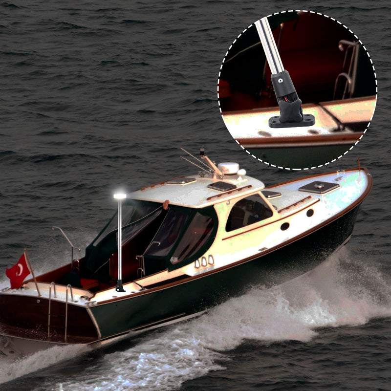 Stern Lights,Navigation Lights,Led All Around Anchor Light,Folding Base,USCG Certified 2NM, For Boat,Yacht,Pontoon,Fishing Boat 24 Inches