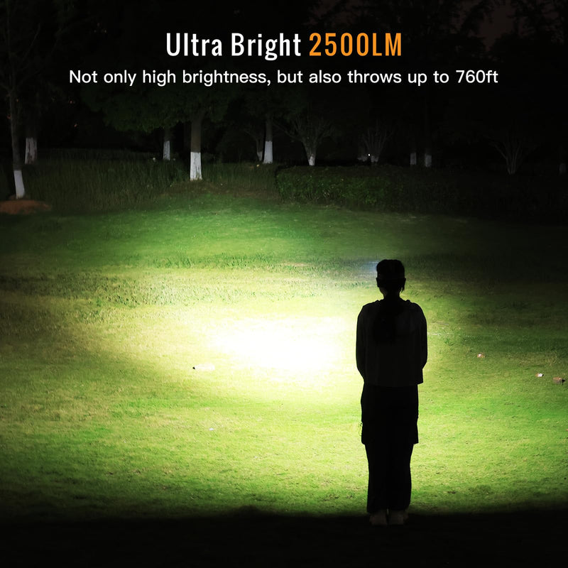 Sofirn HS22 Rechargeable Headlamp 2500 Lumen, 2700K-6500K Color Temperature Control, LED High Brightness Head Lamp with Floodlight Spotlight, Waterproof Headlight for Camping, Running, Outdoor Use - BeesActive Australia