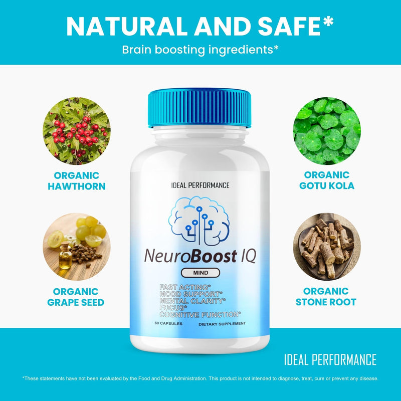 (2 Pack) Neuro Boost IQ Supplement Brain Pills Mind Ben Carson Neurobooster Neuroboostiq (120 Capsules)