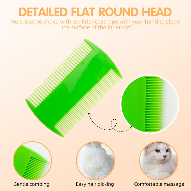 HESSION 6 Pack Flea Lice Combs Removal Dandruff Comb with Metal Teeth Double Sided Fine Combs Metal Teeth Flea Lice Combs for Pets Kids Adults (Random) Random - BeesActive Australia