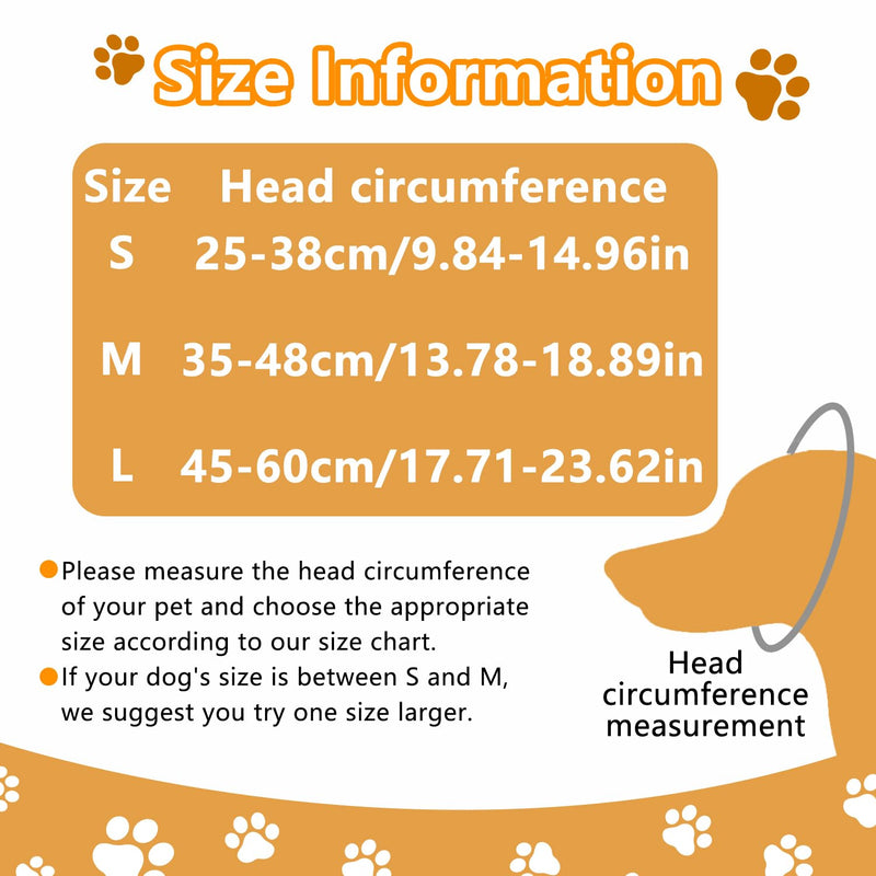 Dog Ears Cover, Adjustable Dog Ear Muffs Noise Protection Comfortable Quiet Dogs Calming Hood Ear Head Wrap Cups Shower Cap Pet Supplies (Grey, L) Grey M