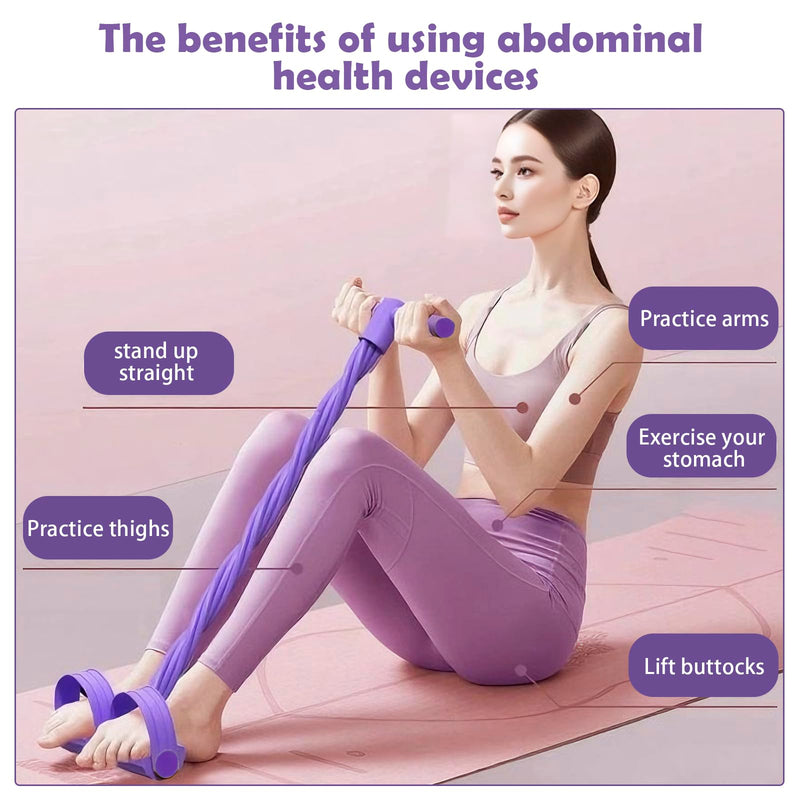 Multifunctional Resistance Bands with Handles and Pedals, 4/6/8 Tubes, Features Temp Thick TPE Material with 300% Stretch for Full Body Workouts. 6Tubes-50lbs