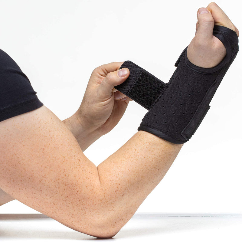 ZOFORE SPORT Carpal Tunnel Wrist Brace Support with 2 Straps and Metal Splint Stabilizer - Helps Relieve Tendinitis Arthritis Carpal Tunnel Pain - Reduces Recovery Time for Men Women - Left (L/XL) 2 strap brace Left L/XL