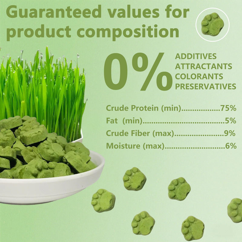 Cat Grass for Indoor Cat, 4.5 oz Cat Grass Teething Sticks, Natural Cat Dental Care Treat, Edible Snack for Teeth Cleaning and Hairball Removal
