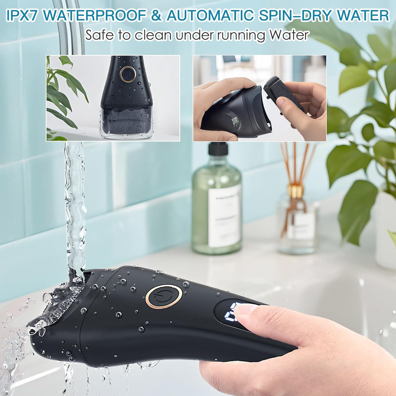 Electric Foot File Callus Remover for Feet - 6pcs Larger Grinding Head&3Speed, Pedicure Kit Foot Scrubber Deadskin Callus Remover, Foot Care Kit Pedicure Tools for Dead Skin Callus Hardskin Dry Cracks Black-6pcs Grinding Head - BeesActive Australia