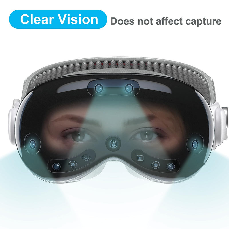 ANNGELAS for Vision Pro Clear Case with Camera Cutouts,Without Affecting Tracking Scans,Crystal Transparent TPU Bumpers Silicone Shockproof Protective Cover Compatible with Vision Pro Glasses(Clear) - BeesActive Australia