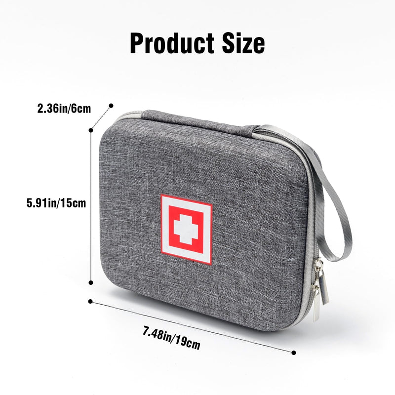 Protective Carrying Case for Portable Nebulizer, Travel Medical Bag with Hard Shell for Inhaler Spacer, Masks, Asthma Accessories Emergency Medicine Storage Bag for Kids and Adults (Gray) Gray - BeesActive Australia