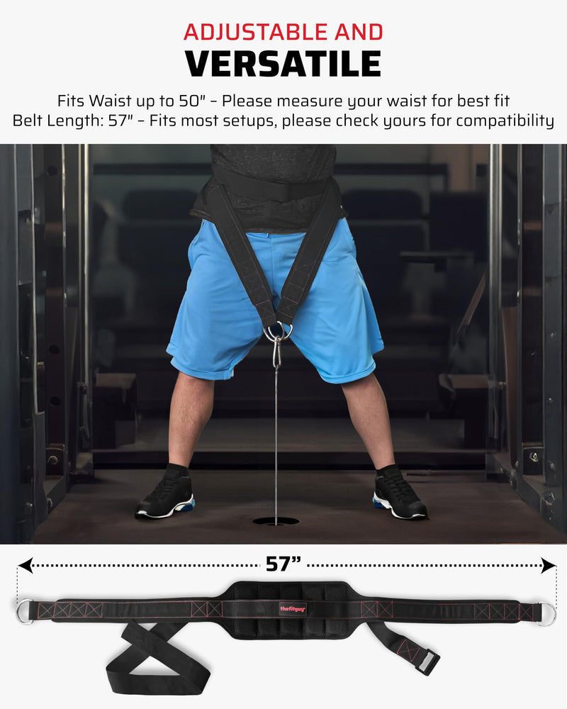 Ultimate Belt for Belt Squats, Rack Attachment and Squat Machine, Structured Back Support, Stays Low During Down Movement, Padded Hip & Thigh Area, Buckle Strap - No Sliding Down, Heavy Duty - BeesActive Australia
