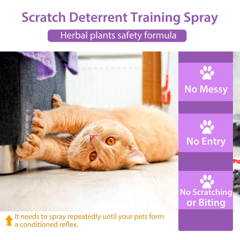 Cat Deterrent Spray, 120ML Cat Repellent Spray, Natural Cat Deterrent Indoor & Outdoor for Pet Behavior Training, Prevent Cats Scratching Furniture & Plants, Suitable for Cats & Dogs - BeesActive Australia