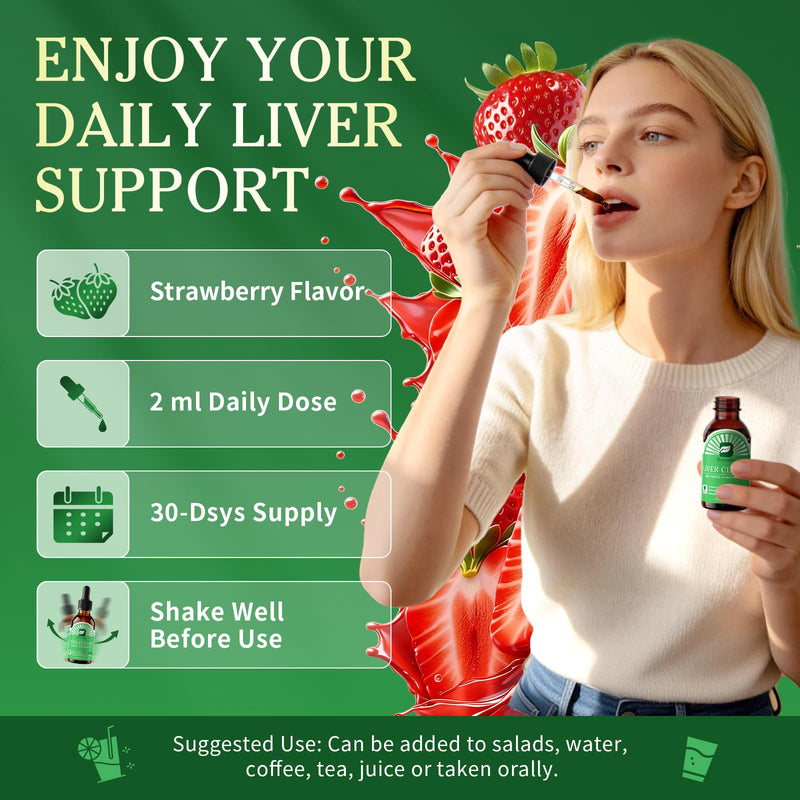 Liver Cleanse Detox & Repair Liquid Drops - Liver Support, Vegan, 4 Fl Oz | Liver Support Liquid Drops with Milk Thistle, L-Glutamine & NAC, Stomach & Gut Soothing, Electrolyte & Vitamin Replenish 2 Fl Oz (Pack of 2)