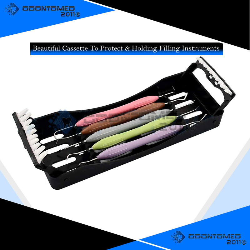 OdontoMed2011 Silicone Handle Dental Composite Filling Instruments Kit 5pcs Tools DN-2285 ODM - BeesActive Australia