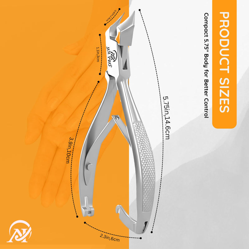 Signature Half Moon Toenail Cutter – 5.75" Stainless Steel Nail Clipper for Thick, Hard & Ingrown Toenails – Precision Pedicure Tool for Men & Women - BeesActive Australia