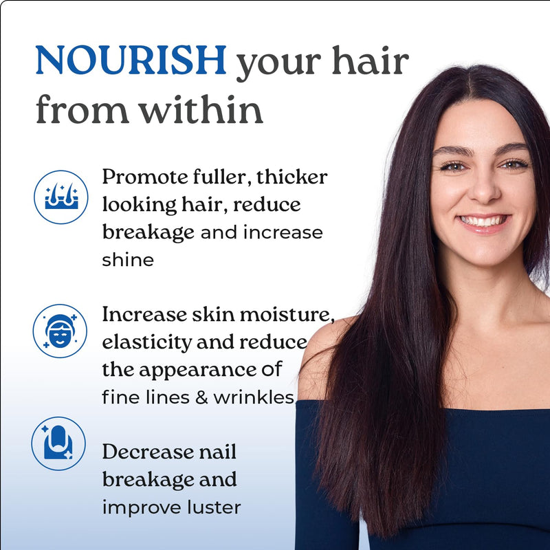 NatureCity True-HNS Hair Nails and Skin Cynatine Keratin and Plant Based Biotin Vitamin Supplement | Fuller and Stronger Hair and Nails | Non GMO | 60 Veggie Capsules 1