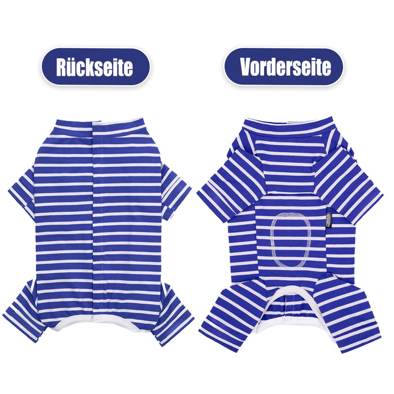 Axcimond Op Body Dog Long-Sleeved Dog Bodysuit After Surgery for Small Medium Dogs Castration Dog Female Male Puppy Pajama Bodysuit After Surgery Dog Wound Protection Anti Leak Operation Body Dog M Blue - BeesActive Australia