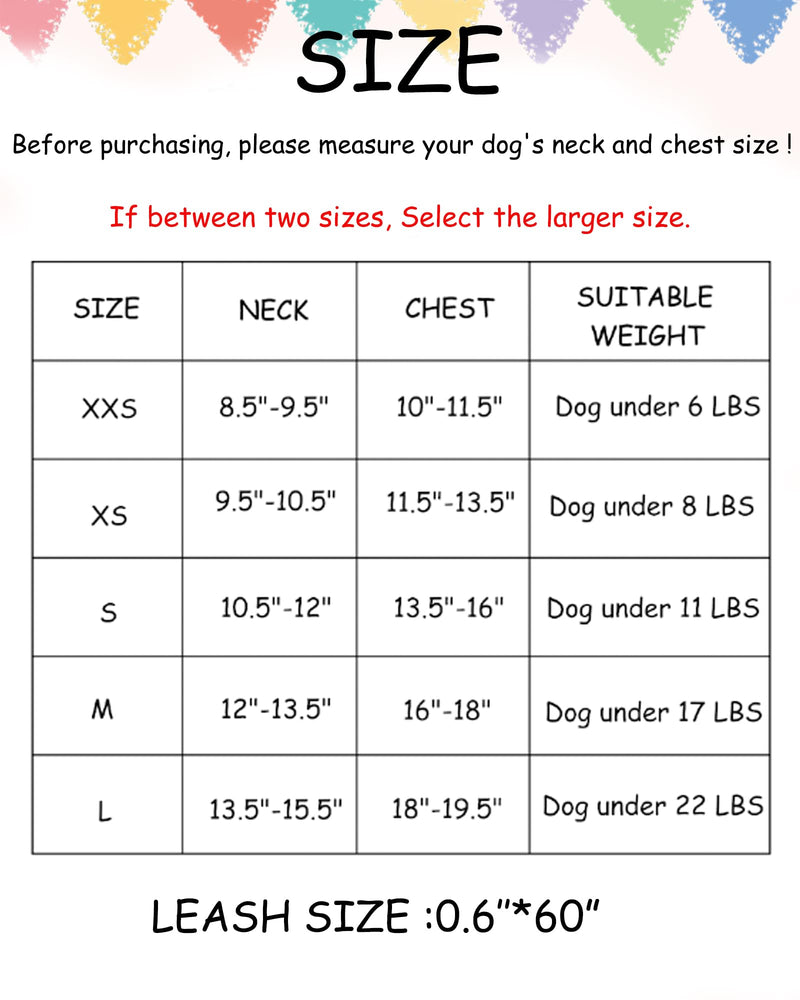 Dog Harness for Small Medium Sized Dog, Puppy Harness and Leash Set Training, Dog Harness and Leash Set, Dog Vest Harness, Dog Harness Small Sized Dog, Small Dog Harness. (Blue, XXS) XX-Small Blue - BeesActive Australia