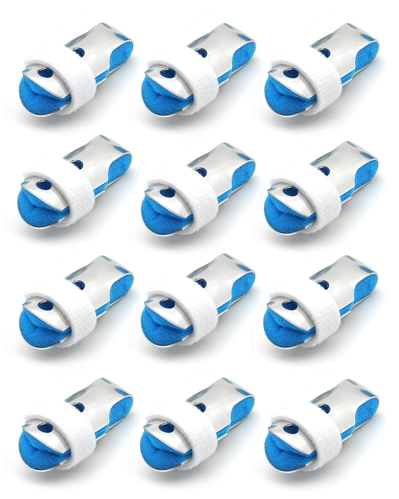 Rolyan Finger Cot, Pack of 12 Foam Lined Aluminum Splints, Immobilizes & Protects The Inside, Top, & Tip of the Finger, Finger Splint, Comfortable & Quick Fracture & Injury Healing, 1" long, Small 1"
