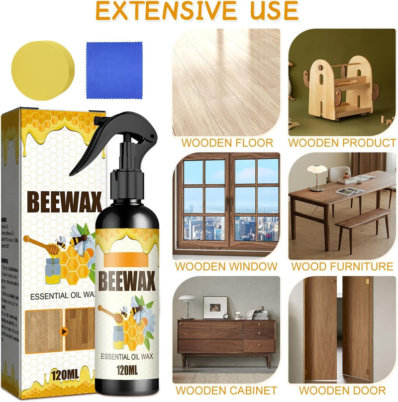 Natural Beeswax Spray,Beeswax Spray Cleaner,The Original Beeswax Spray Furniture Polish And Cleaner,Beeswax Polish Spray Used to care for living rooms,kitchens,wood furniture floors (2PCS) 2PCS - BeesActive Australia