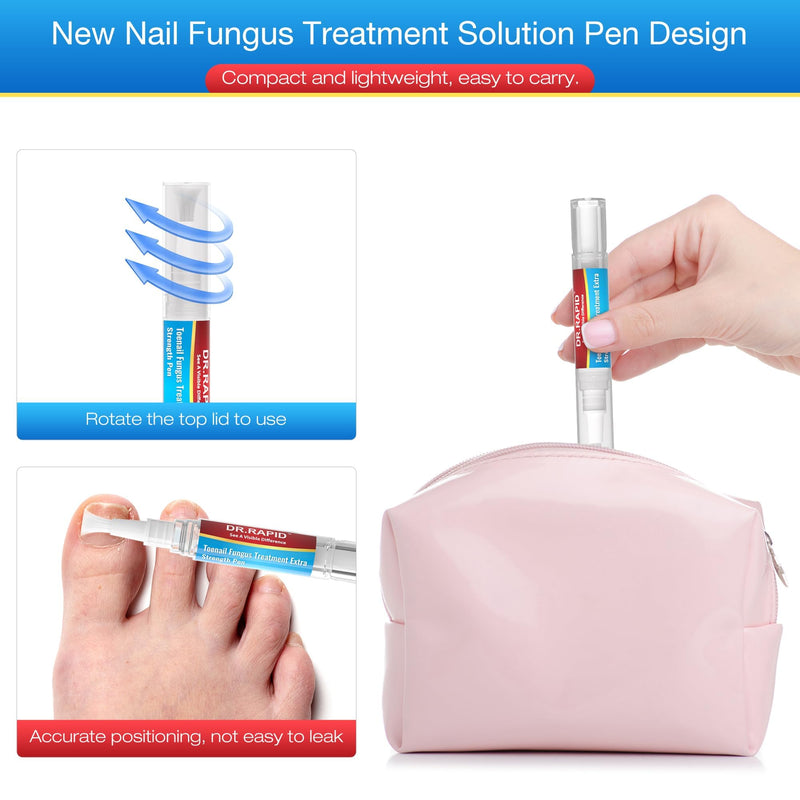 Toenail Fungus Treatment Extra Strength - Fungi Nail Pen Repair for Damaged Nails, Fast-Acting Solution for Toe & Fingernail Fungi, Ideal for Nail Health Concerns Athletes 5ml/0.18FLOZ 3Pcs