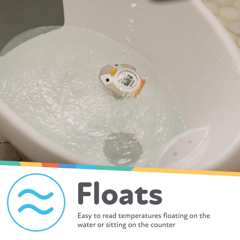 Nuby Bath and Room Digital Thermometer - Baby Thermometer for Safe and Cozy Bath and Room Temperatures - Penguin - BeesActive Australia