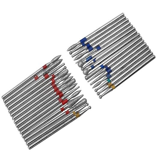 Wolfride Nail Drill Bit, Drill Bit for Nail Machine, 0.09 inch (2.35 mm), Shaft Diameter, Nail Art, Drill Bit, Nail Polishing, Drill Head, Nail Polishing, Ball, Diamond Nail Bit, DIY Nail Tool, - BeesActive Australia