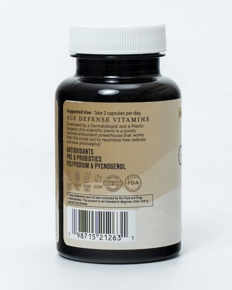 Inner Glow Age Defense Vitamins - Dual Doctor Developed, Antioxidant Skin Support, Polypodium Leucotomos Formula, Vegan, Gluten‑Free — 60 Capsules