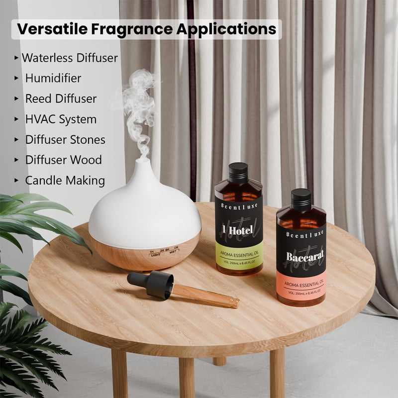 Hotel Diffuser Oil & Aroma Essential Oil Blend Luxury 1 Hotel Inspired Aromatherapy with Jasmine, Pink Pepper, Pineapple, Cedar & Amber for Ultrasonic Diffusers & Nebulizers - 8.45 fl oz, 250 mL 8.45 Fl Oz (Pack of 1) - BeesActive Australia