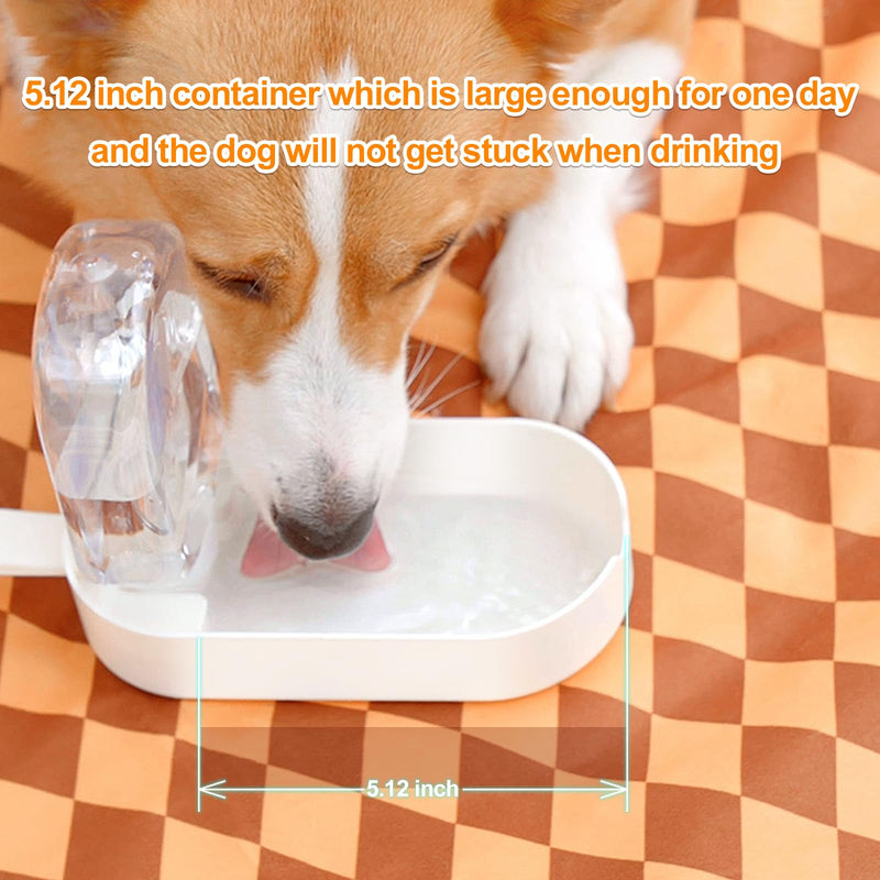 Dog Water Bottle, Dog Bowl 2-in-1, Food Container Large Enough for Dog Treats, Steak, Sticks, Bars, Portable Pet Water Dispenser for Hiking, Travel, Cat Bowls and Pet Water Bottle (blue) blue - BeesActive Australia