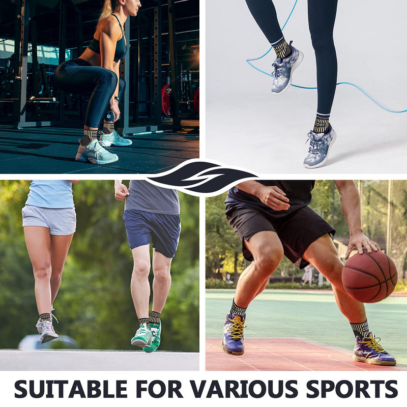 Lusenone Copper Ankle Brace Support for Men & Women (Pair), Best Ankle Compression Sleeve Socks for Plantar Fasciitis, Sprained Ankle, Achilles Tendon, Pain Relief, Recovery, Sports Medium Copper-black (Pack of 2) - BeesActive Australia