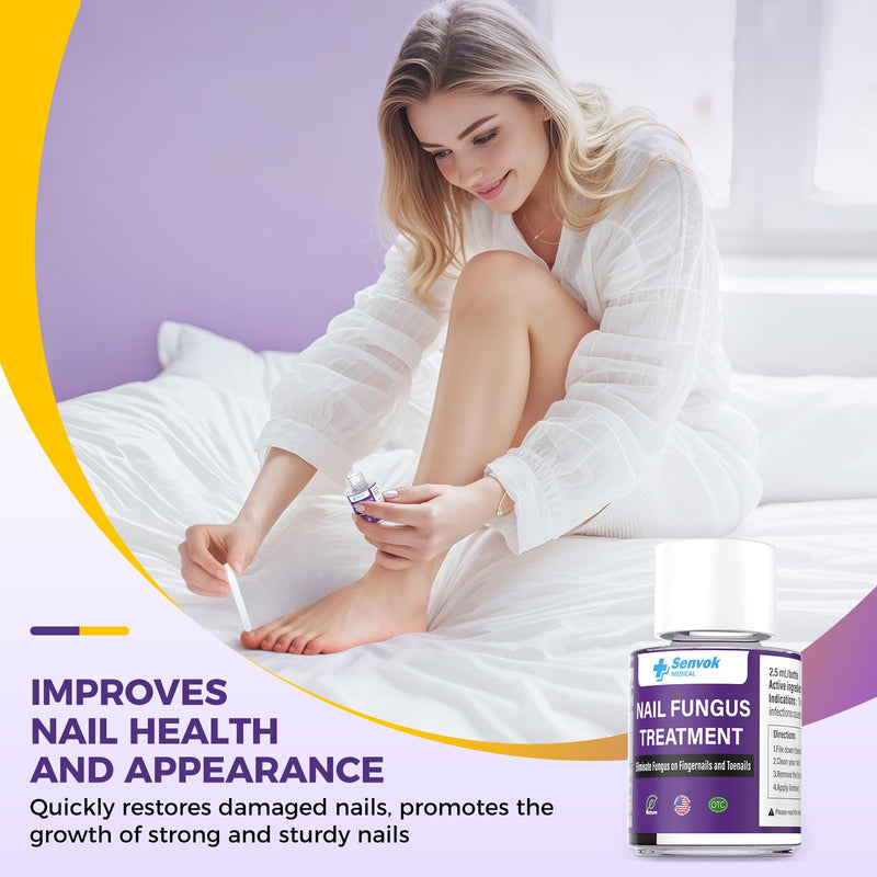 Toenail Treatment Extra Strength, Fast-Acting Toe Nail Treatments, Safety Restore and Renew Discolored & Damaged Nails, Improve Nail Health and Appearance 2.5 ML