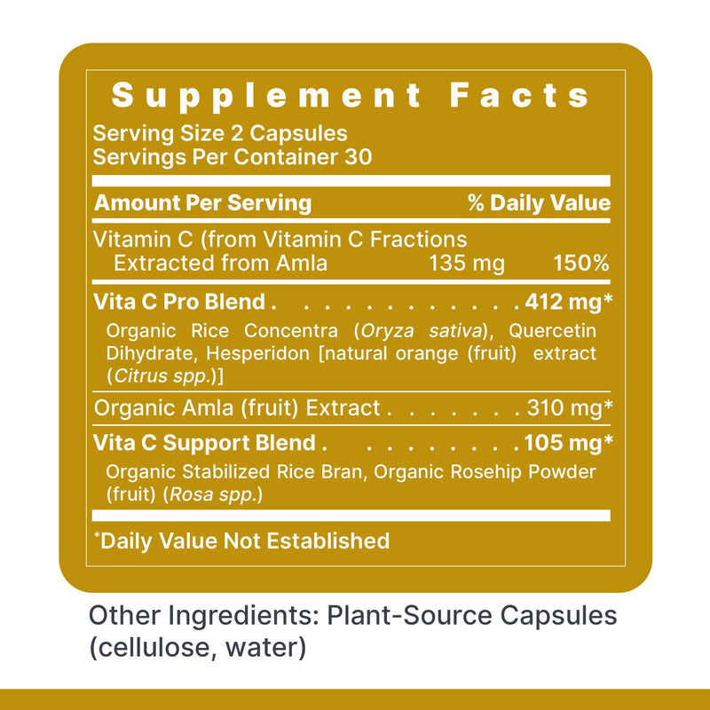 Premier Research Labs Vitamin C Supplement - Natural Vitamin C, Whole Food Vitamin C, Essential C Complex, Pure with Bioflavonoids & Organic Ingredients - 60 Vegetarian Capsules 60 Count (Pack of 1)