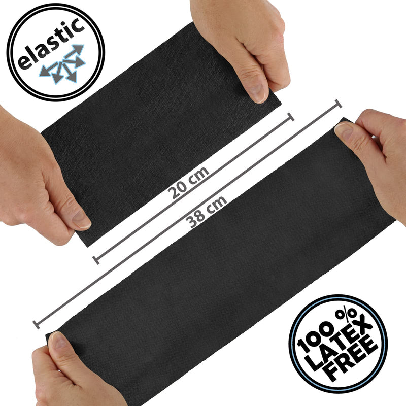 ALPIDEX 6 Rolls Adhesive Bandage 10 cm x 4.5 m Bandage Self-Adhesive Elastic Pet Bandages Fixing Tape Sport Vet Wrap Tape Self-Adhesive Bandage Material Horses Dogs People Color: Black Black - BeesActive Australia