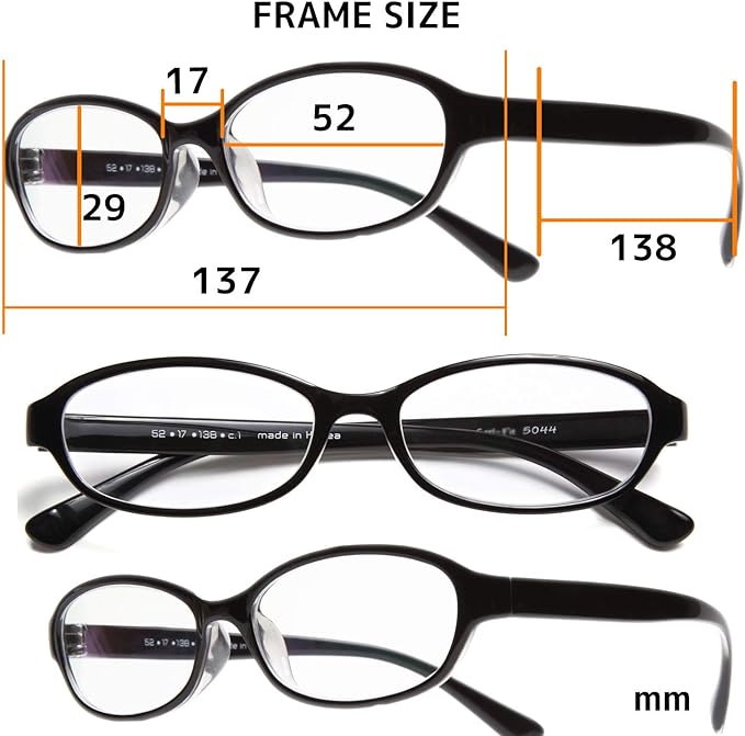 [Netmeganecom] Glasses Myopia Myopia Glasses [CF5044C1n-6.00 PD66] Minus Lens Glasses Myopia Myopia Glasses Prescription Glasses Prescription Glasses Myopia Men's Women's Stylish Prescription Prescription Glasses Glasses - BeesActive Australia