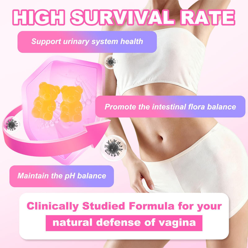 60 Count Feminine Balance Gummies for Women, Pineapple Flavor | PH Balance Gummies Support Women's Health, Vaginal Flora, Gut Health & Immune System, Vegan, Gelatin & Gluten-Free 60 Count (Pack of 1)