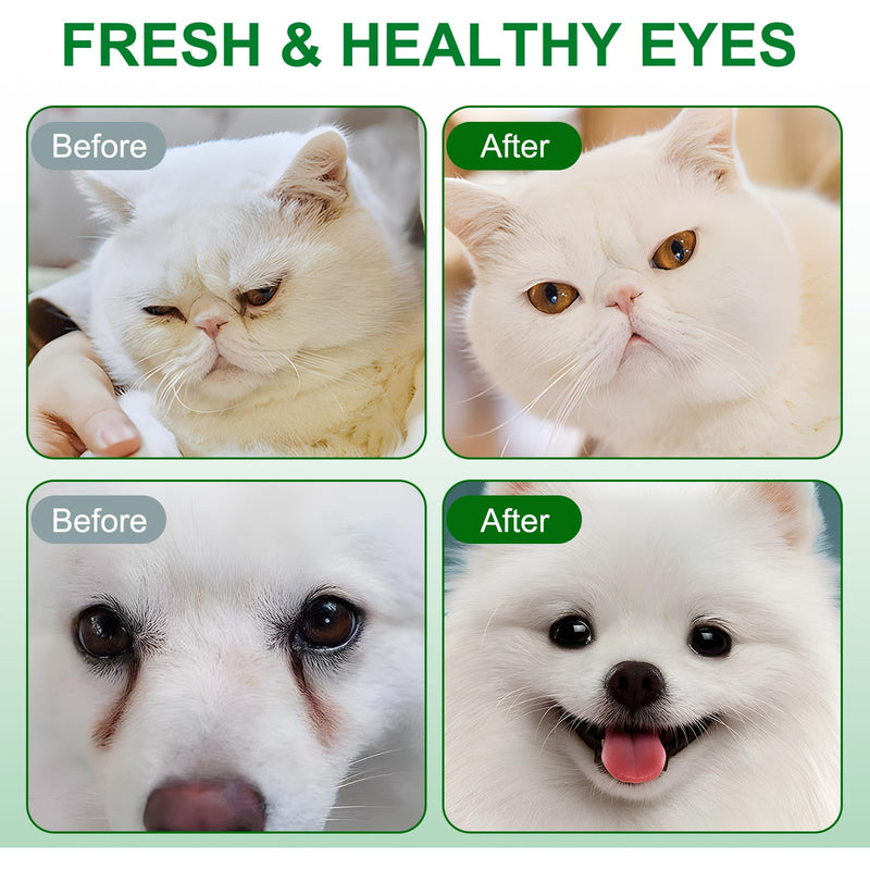 JSBNQRMZ Eye Care Finger Pads for Dogs, Pack of 150, Tear Stain Remover Balm for Pets, Mild Eye Cleaning without Irritation, Gentle, Herbal Eye Care for Dogs and Cats - BeesActive Australia
