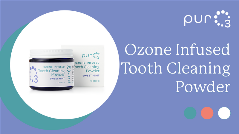 PurO3 Ozonated Toothpaste Powder, Natural Teeth Whitening & Plaque Remover