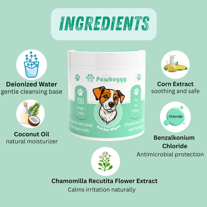 Pet Dental, Ear & Eye Cleaning Wipes for Dogs & Cats – 300 Total Finger Wipes (100 Dental + 100 Ear + 100 Eye) – Teeth Cleaning Toothpaste Alternative, Tear Stain Remover & Gentle Ear Cleaner