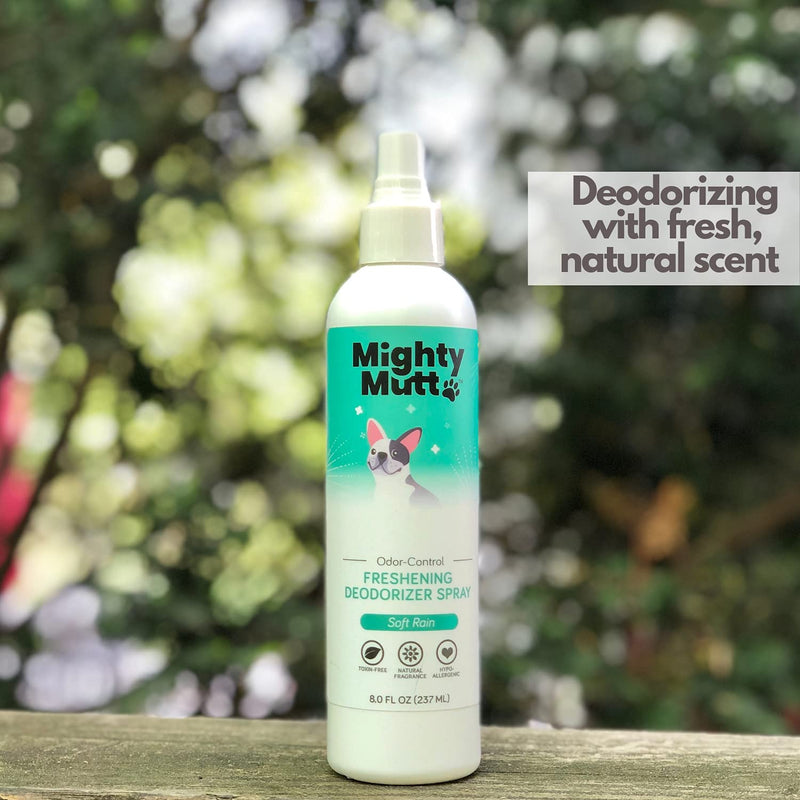 Mighty Mutt Natural Deodorizing Dog Spray | Odor Control and Freshening | Dog Spray for Smelly Dogs | Hypoallergenic, Calming and Moisturizing | Soft Rain, 8oz - BeesActive Australia