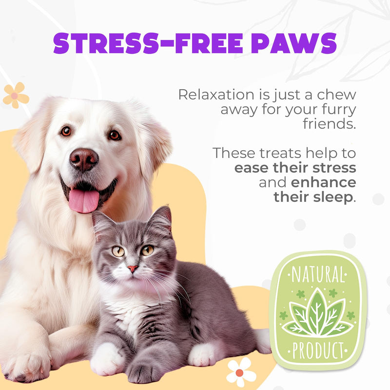 Hemp Calming Chews For Dogs Anxiety 150 pcs - Dog Anxiety Relief Chews - For stress, travel, check-up, barking or grooming - Calming Treats - Chicken