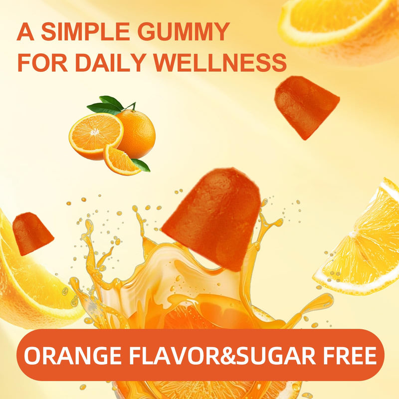 Vitamin E Gummies,400 IU Vitamin E Supplements for Women and Men | 268mg Vit E for Skin,Eye Health and Immune and Antioxidant support,Orange Flavor,60 Count