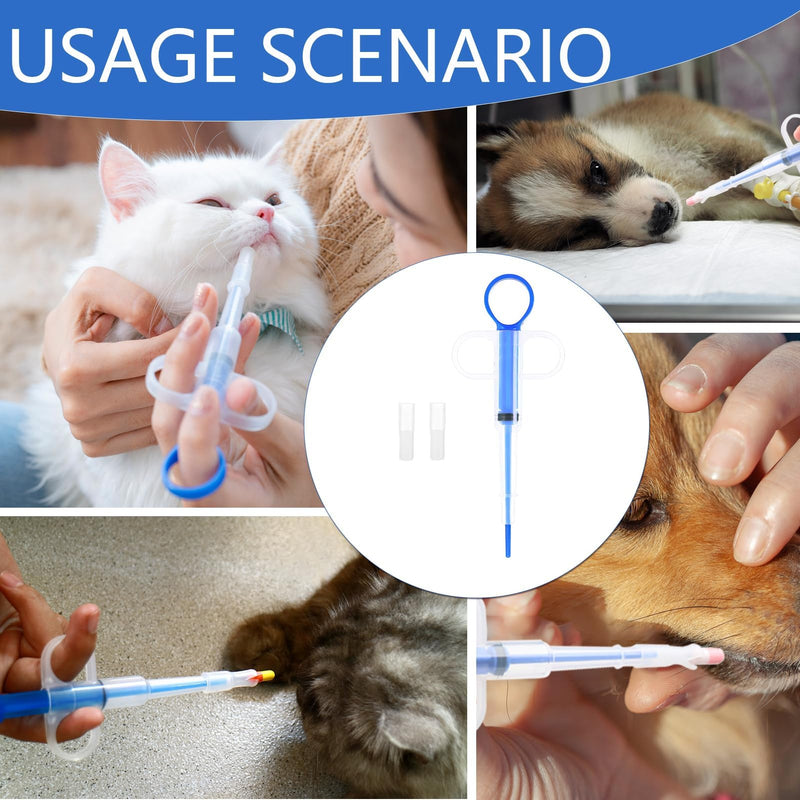 Tablet Feeder, Tablet Dispenser Cat Medication Feeder Syringe, Easy Administration for Cats and Small Dogs, Protects Teeth and Gums, Bleu - BeesActive Australia