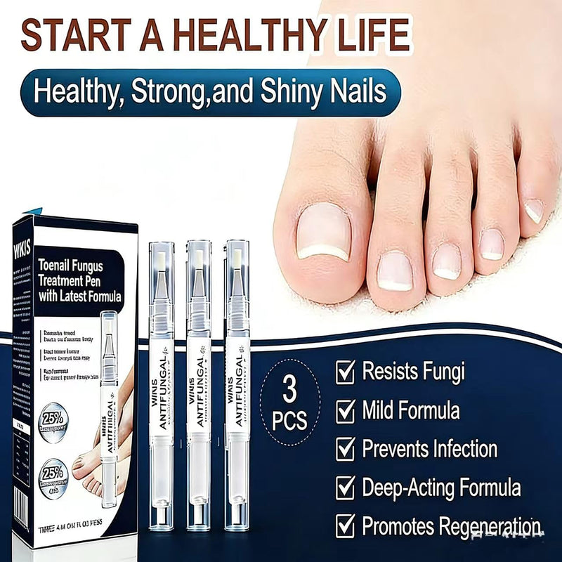 Toenail Fungi Treatment Extra Strength - Fungi Nail Pen，Quickly Fix Toenail and Fingernail Fungus Problems The Ideal Choice for Athletes and Nail Health 4ml/0.14FLOZ 3Pcs