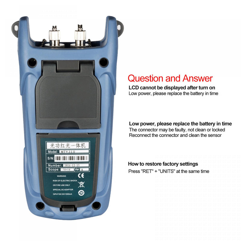 uxcell Fiber Optical Power Meter with Light Source SC FC Connector Optic Test Equipment for CCTV Communication Engineering -70 to 10 dBm - BeesActive Australia