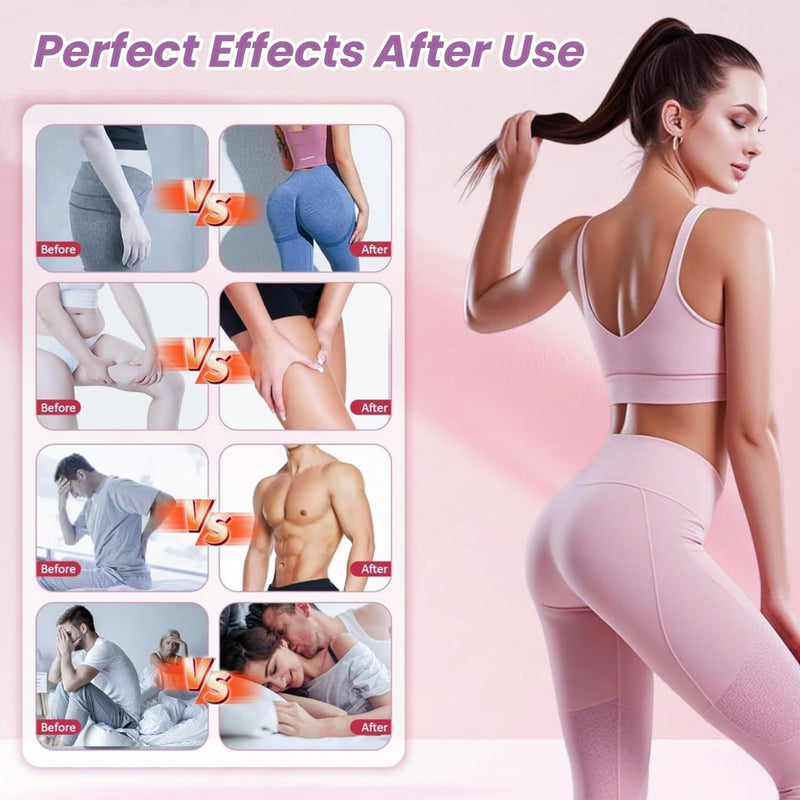 Thigh Master [2026 Upgraded], 12-80LB Thigh Master Thigh Exerciser, LED Pelvic Floor Exercise Devices, 360° Inner Thigh Exerciser, Thigh Hip Trainer Kegel Excerciser with 50LB Resistance Band Purple