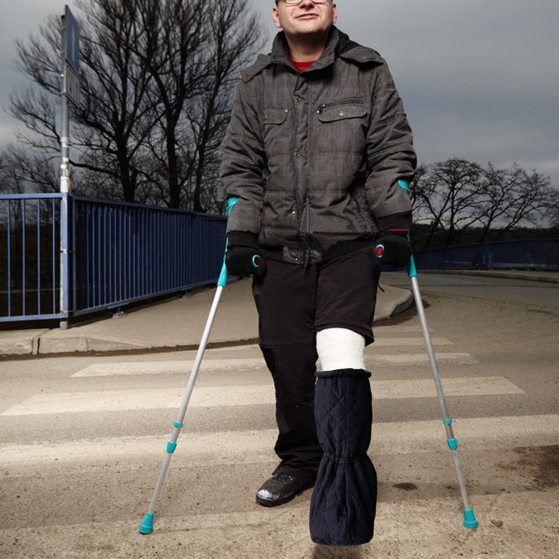 Leg Cast Cover - Windproof Cast Toe Sock - Warm Plaster Stocking Protective for Outdoor & Indoor Use, Non-slip Below The Knee Leg Cast Protector (L) Large - BeesActive Australia