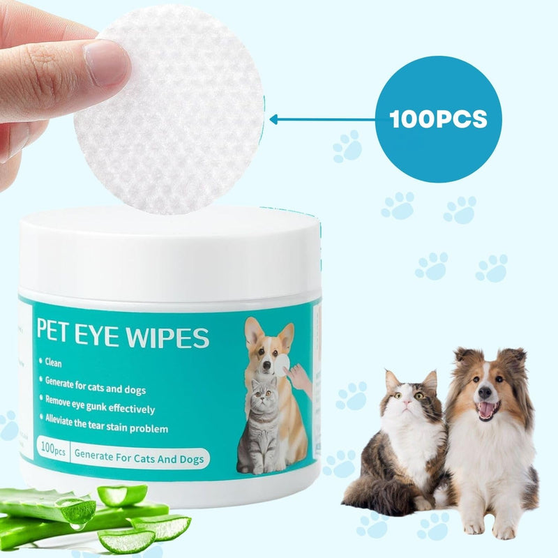 Pet Eye Wipes for Cats and Dogs, Dog Eye Wipes, Eye Wipes for Dogs, Pet Eye Wipes for Remove Tear Stain, Eye Debris, 100 Count - BeesActive Australia