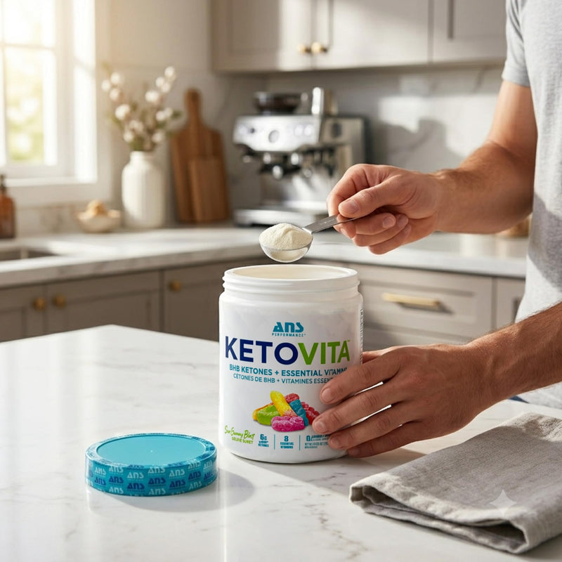 ANS Performance Ketovita BHB Ketones + Essential Daily Vitamins, 232g (30) Servings (Sour Gummy)