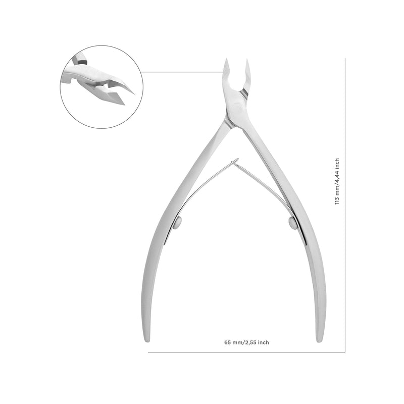 STALEKS PRO Smart 50 7mm Professional Cuticle Nippers – Stainless Steel Skin Clippers for Manicure & Pedicure